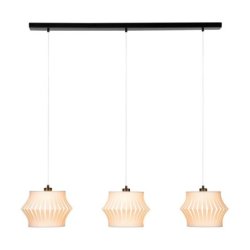 Lotus Lampa Wisząca 3xE27 Max.40W Czarny/Transparentny PVC/Szary