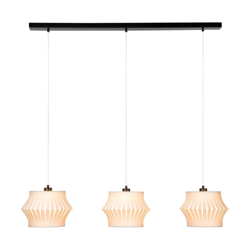 Lotus Lampa Wisząca 3xE27 Max.40W Czarny/Transparentny PVC/Szary