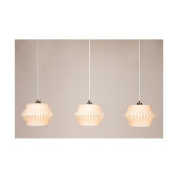 Lotus Lampa Wisząca 3xE27 Max.40W Czarny/Transparentny PVC/Szary