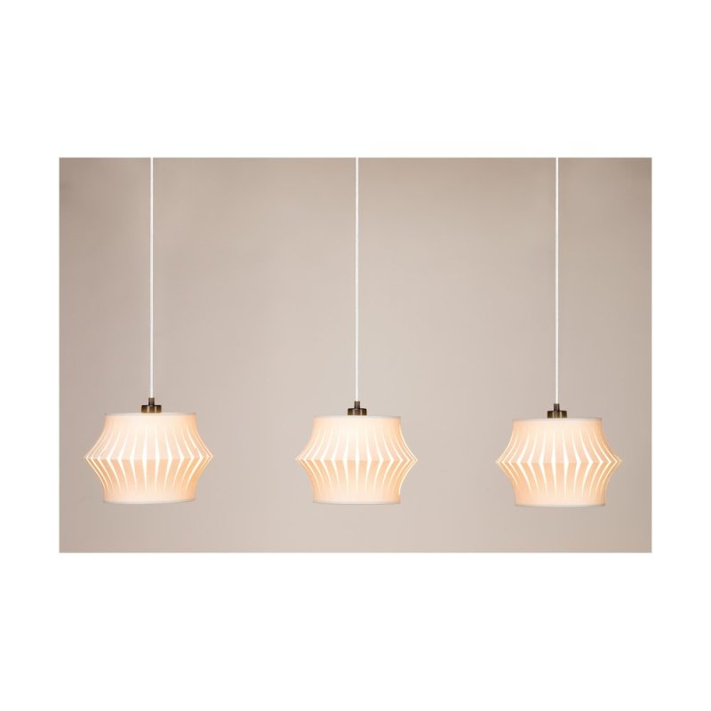 Lotus Lampa Wisząca 3xE27 Max.40W Czarny/Transparentny PVC/Szary