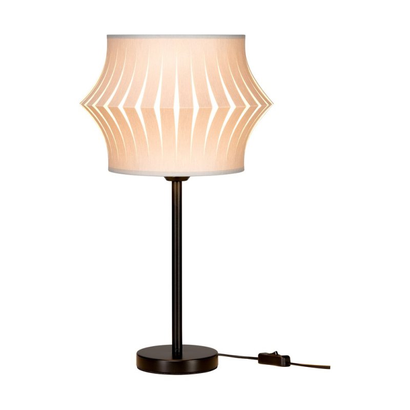 Lotus Lampa Stołowa 1xE27 Max.40W Czarny/Czarny PVC/Szary