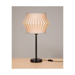 Lotus Lampa Stołowa 1xE27 Max.40W Czarny/Czarny PVC/Szary