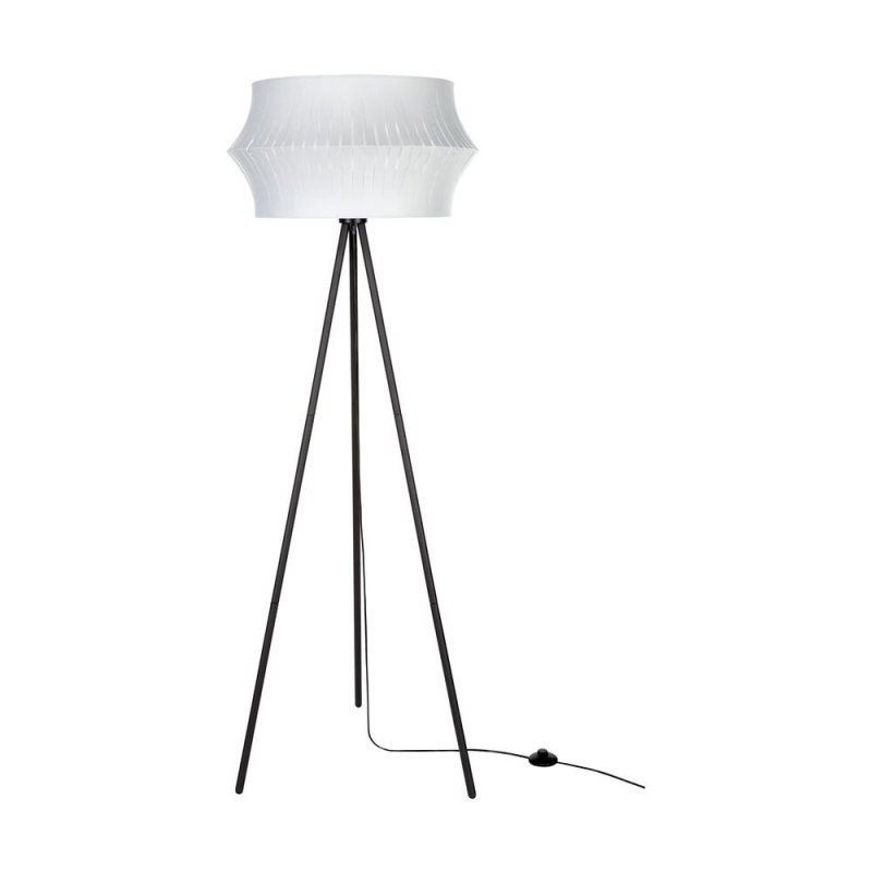 Lotus Lampa Podłogowa 1xE27 Max.40W Czarny/Czarny PVC/Szary