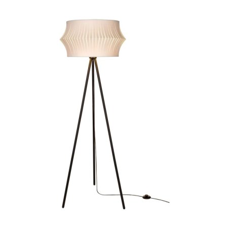 Lotus Lampa Podłogowa 1xE27 Max.40W Czarny/Czarny PVC/Szary