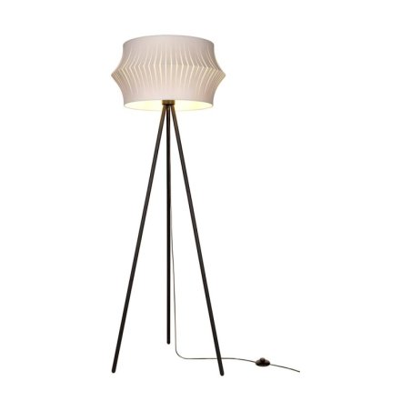 Lotus Lampa Podłogowa 1xE27 Max.40W Czarny/Czarny PVC/Szary