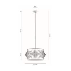 Lotus Lampa Wisząca 1xE27 Max.60W Czarny/Transparentny PVC/Antracyt