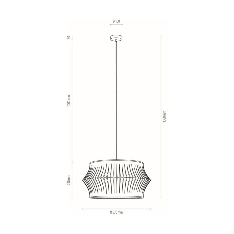 Lotus Lampa Wisząca 1xE27 Max.60W Czarny/Transparentny PVC/Antracyt
