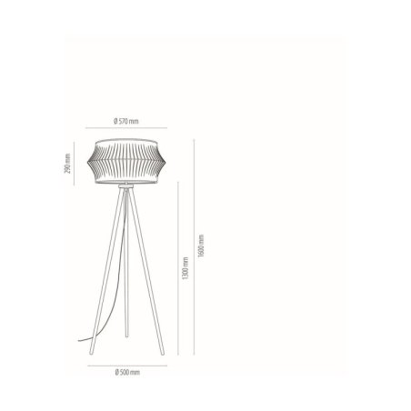 Lotus Lampa Podłogowa 1xE27 Max.40W Czarny/Czarny PVC/Antracyt
