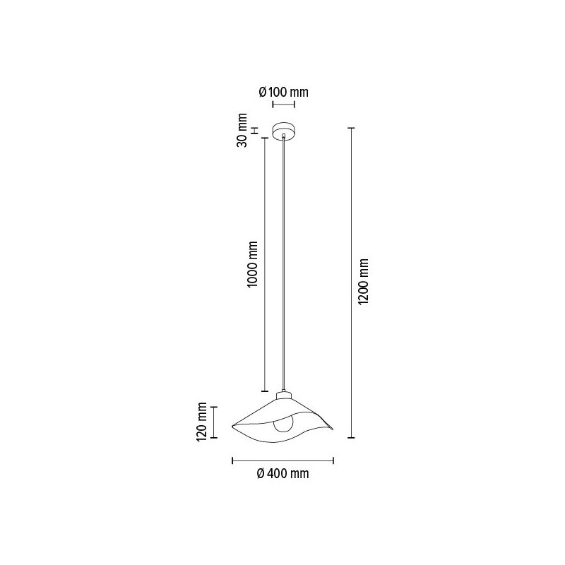 Hattu Lampa Wisząca 1xE27 Max.40W Dąb Olejowany/Czarny/Czarny