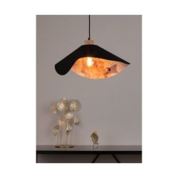 Hattu Floral Lampa Wisząca 1xE27 Max.40W Dąb Olejowany/Czarny/Czarny-Multikolor