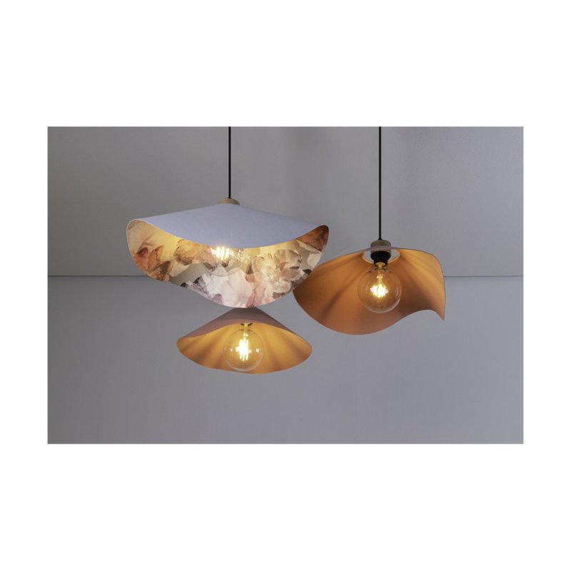 Hattu Lampa Wisząca 1xE27 Max.40W Dąb Olejowany/Czarny/Różowy