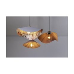 Hattu Lampa Wisząca 1xE27 Max.40W Dąb Olejowany/Czarny/Różowy