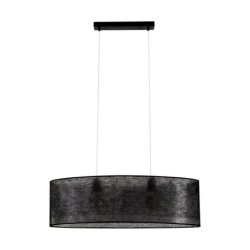 Nevoa Lampa Wisząca 2xE27 Max.40W Czarny/Transparentny PVC/Czarny