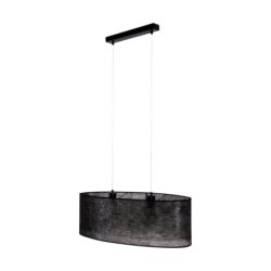 Nevoa Lampa Wisząca 2xE27 Max.40W Czarny/Transparentny PVC/Czarny