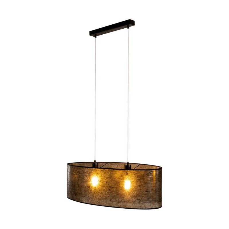 Nevoa Lampa Wisząca 2xE27 Max.40W Czarny/Transparentny PVC/Czarny