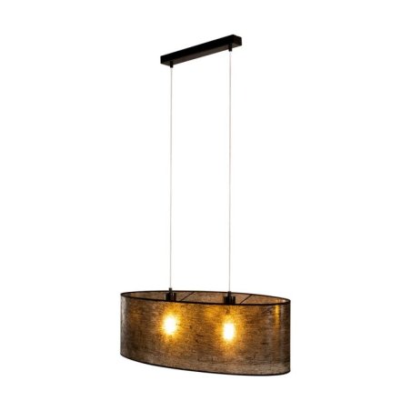 Nevoa Lampa Wisząca 2xE27 Max.40W Czarny/Transparentny PVC/Czarny