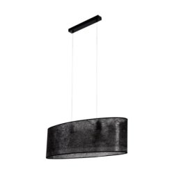 Nevoa Lampa Wisząca 2xE27 Max.40W Czarny/Transparentny PVC/Czarny