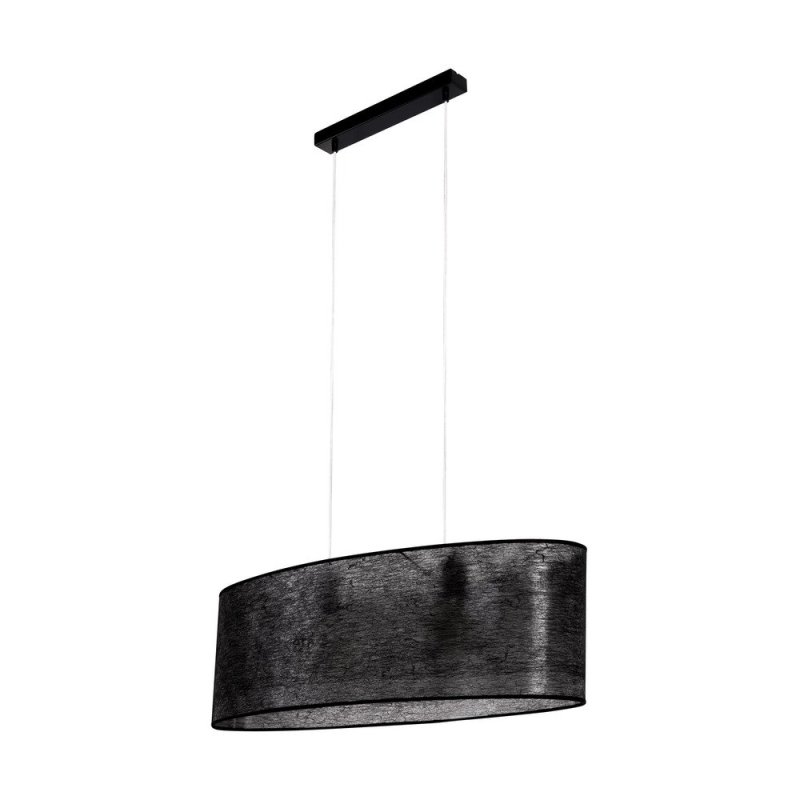 Nevoa Lampa Wisząca 2xE27 Max.40W Czarny/Transparentny PVC/Czarny