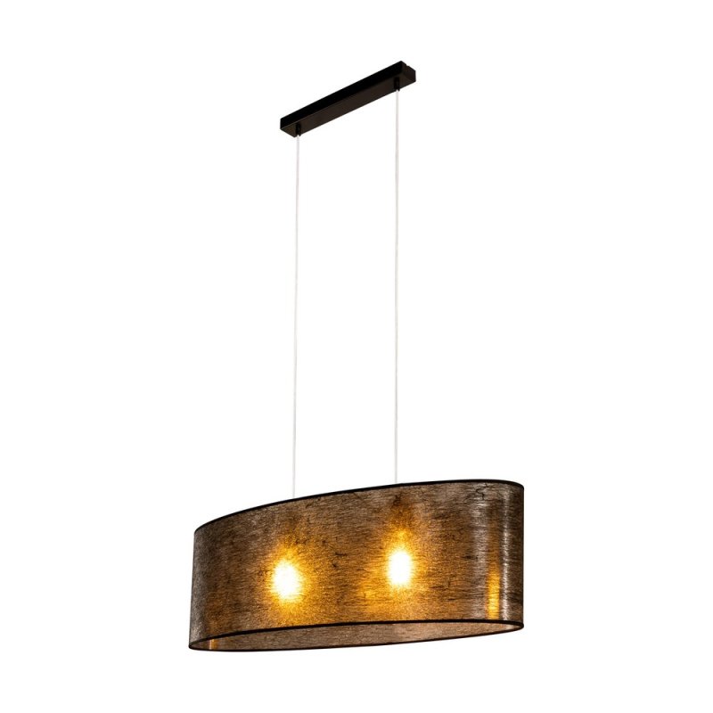 Nevoa Lampa Wisząca 2xE27 Max.40W Czarny/Transparentny PVC/Czarny