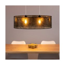 Nevoa Lampa Wisząca 2xE27 Max.40W Czarny/Transparentny PVC/Czarny