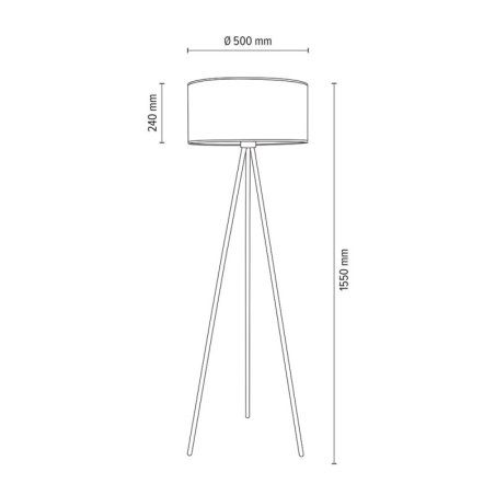 Nevoa Lampa Podłogowa 1xE27 Max.40W Czarny/Czarny
