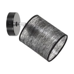 Nevoa Kinkiet 1xE27 Max.25W Czarny/Chrom/Czarny