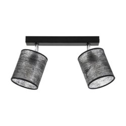 Nevoa Lampa Sufitowa 2xE27 Max.25W Czarny/Chrom/Czarny