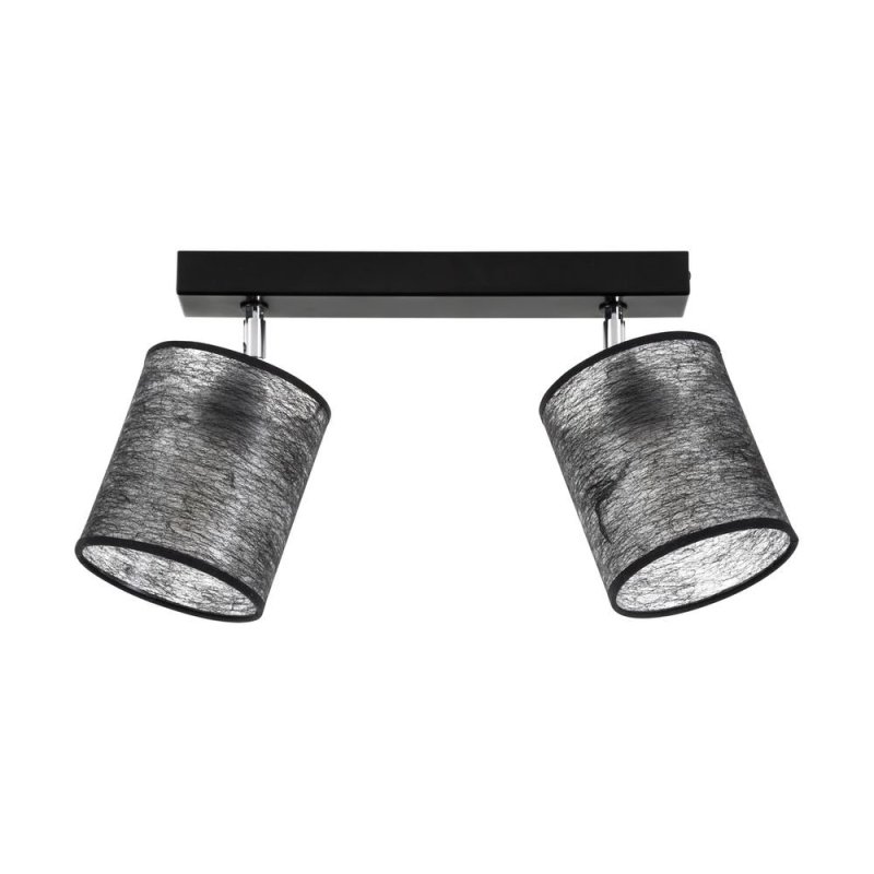 Nevoa Lampa Sufitowa 2xE27 Max.25W Czarny/Chrom/Czarny