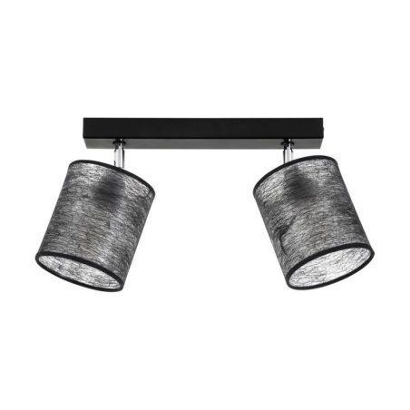 Nevoa Lampa Sufitowa 2xE27 Max.25W Czarny/Chrom/Czarny