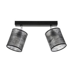 Nevoa Lampa Sufitowa 2xE27 Max.25W Czarny/Chrom/Czarny