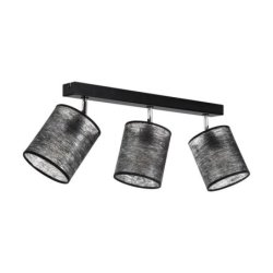 Nevoa Lampa Sufitowa 3xE27 Max.25W Czarny/Chrom/Czarny