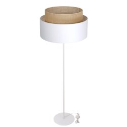 JUTOWA BOHO LAMPA STOJĄCA PODWÓJNY ABAŻUR DUŻA 45