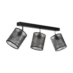 Nevoa Lampa Sufitowa 3xE27 Max.25W Czarny/Chrom/Czarny