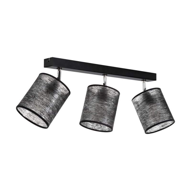 Nevoa Lampa Sufitowa 3xE27 Max.25W Czarny/Chrom/Czarny