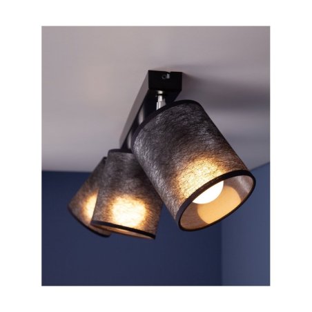 Nevoa Lampa Sufitowa 3xE27 Max.25W Czarny/Chrom/Czarny