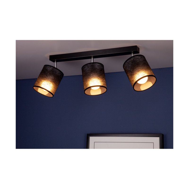 Nevoa Lampa Sufitowa 3xE27 Max.25W Czarny/Chrom/Czarny