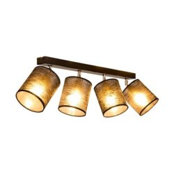 Nevoa Lampa Sufitowa 4xE27 Max.25W Czarny/Chrom/Czarny