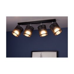 Nevoa Lampa Sufitowa 4xE27 Max.25W Czarny/Chrom/Czarny