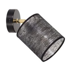 Nevoa Kinkiet 1xE27 Max.25W Czarny/Złoty/Czarny