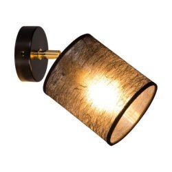 Nevoa Kinkiet 1xE27 Max.25W Czarny/Złoty/Czarny