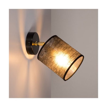 Nevoa Kinkiet 1xE27 Max.25W Czarny/Złoty/Czarny