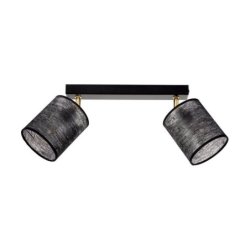 Nevoa Lampa Sufitowa 2xE27 Max.25W Czarny/Złoty/Czarny