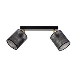 Nevoa Lampa Sufitowa 2xE27 Max.25W Czarny/Złoty/Czarny