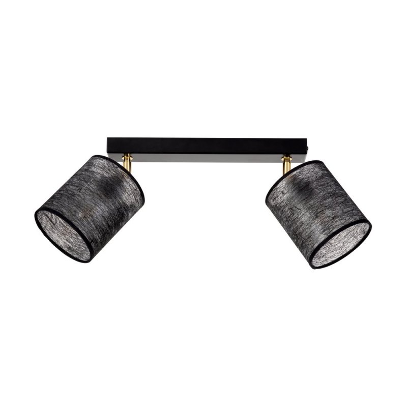Nevoa Lampa Sufitowa 2xE27 Max.25W Czarny/Złoty/Czarny
