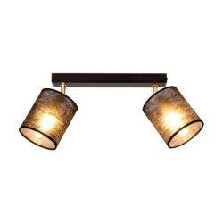 Nevoa Lampa Sufitowa 2xE27 Max.25W Czarny/Złoty/Czarny