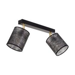 Nevoa Lampa Sufitowa 2xE27 Max.25W Czarny/Złoty/Czarny