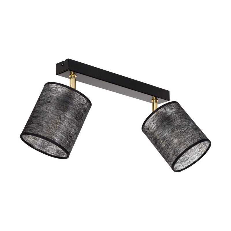 Nevoa Lampa Sufitowa 2xE27 Max.25W Czarny/Złoty/Czarny
