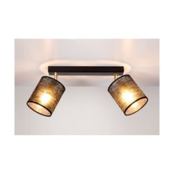Nevoa Lampa Sufitowa 2xE27 Max.25W Czarny/Złoty/Czarny