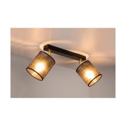 Nevoa Lampa Sufitowa 2xE27 Max.25W Czarny/Złoty/Czarny