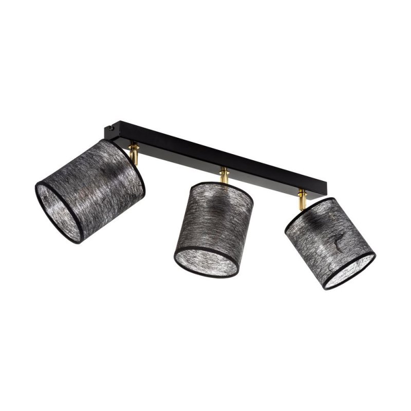 Nevoa Lampa Sufitowa 3xE27 Max.25W Czarny/Złoty/Czarny